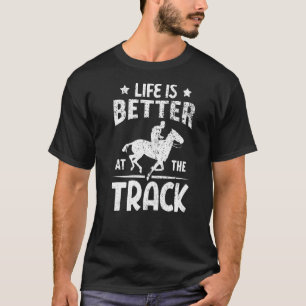 T-shirt Sur La Piste Cavalier De Courses De Chevaux