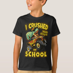 T-shirt Sur Le Camion Monster J'Ai Écrasé 100 Jours D'Écol