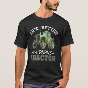 T-shirt Sur le devis de ferme verte du tracteur Papa s
