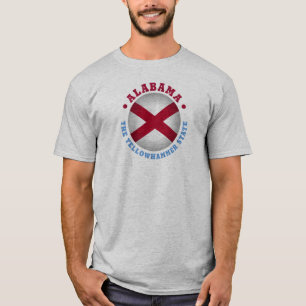 T-Shirt sur le DRAPEAU D'ÉTAT D'ALABAMA