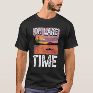 T-shirt Sur le lac Time Funny Bateau de plaisance Voile