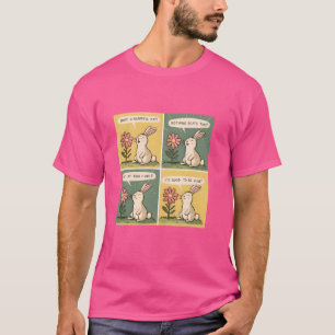T-shirt Sur le lapin joyeux motivé - Drôle vie lapin