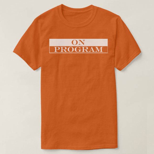 T-shirt sur le programme (Design devant)