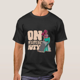 T-shirt Sur Mermaid Duty Cute Girl Mermaids Kids