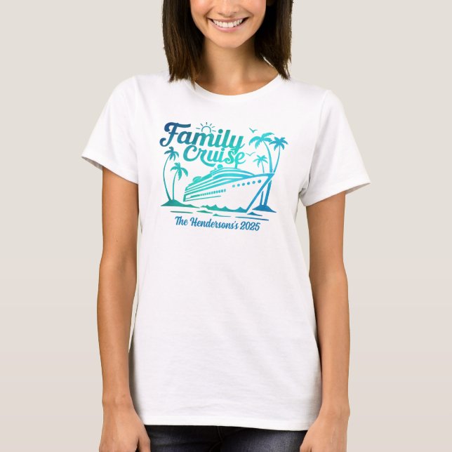 T-Shirt sur mesure de croisière en famille (Devant)