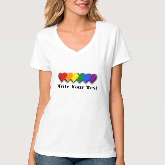 T-shirt sur mesure de la LGBT pride (Devant)