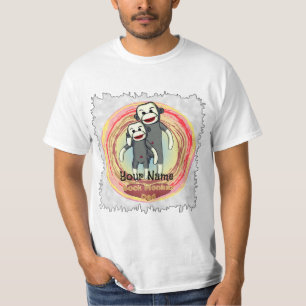 T-shirt sur mesure Sock Monkey Papa