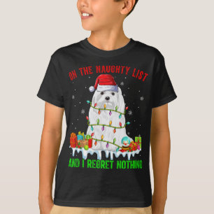 T-shirt Sur Naughty List Et Je Regrette Rien De Xmas Malta