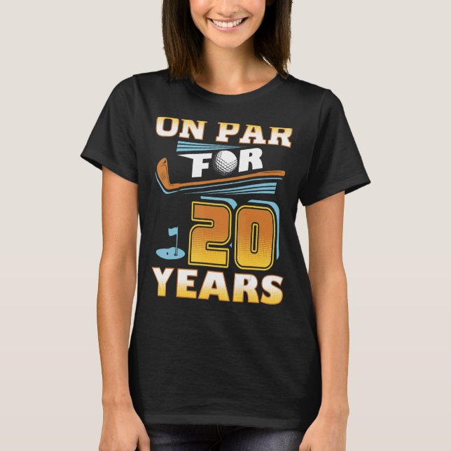 T-shirt Sur Parc Pour 20 Ans Golf joueur 20e Anniversaire (Devant)