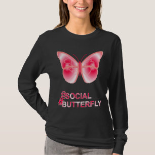 T-shirt Sur Social Hashtag Papillon