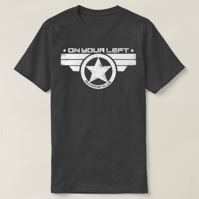 T-shirt Sur votre club de course à gauche (Design devant)
