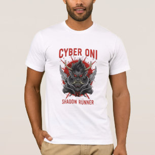 T-shirt Surcharge de la ville néon Glitch Japonais Cyberpu