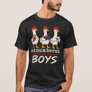 T-shirt Surclassé par les garçons Canard Maman Papa Oie Dr