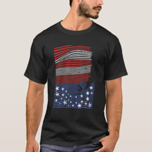 T-shirt Surf 4 juillet Drapeau Américain Vague Patriotique