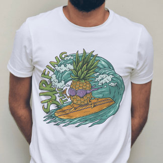 T-shirt Surf à ananas tropical Plage de surf
