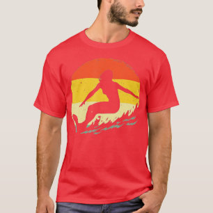 T-shirt Surf Art Pour Femmes Filles Plage Surfer Hawaiian