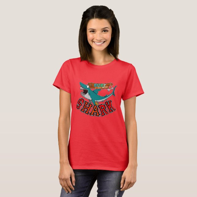 T-shirt Surf avec requin (Devant entier)