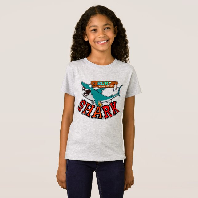 T-Shirt Surf avec requin (Devant entier)
