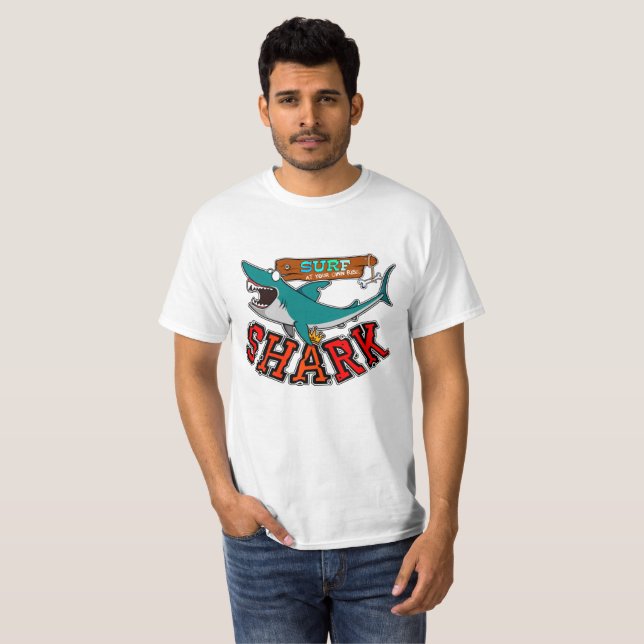 T-shirt Surf avec requin (Devant entier)