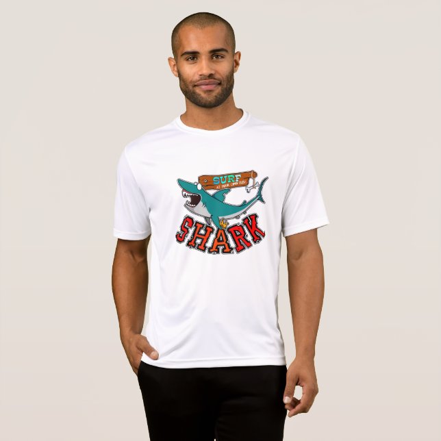 T-shirt Surf avec requin (Devant entier)