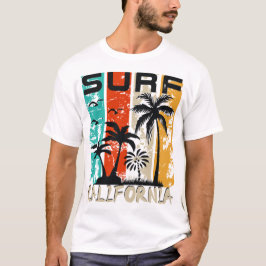T-shirt Surf California Bliss : Marcher dans les vagues