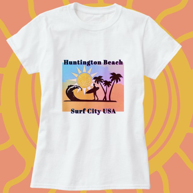 T-shirt Surf City USA Huntington Beach CA Ocean Waves (Créateur téléchargé)