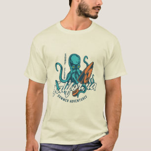 T-shirt Surf Club California - Octopus