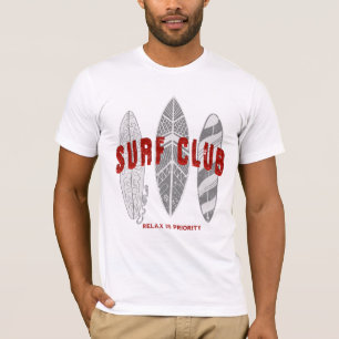 T-shirt Surf Club Summer Beach Vacances Funny Vintage