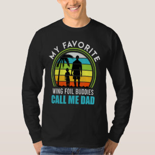 T-shirt Surf de l'aile des hommes Papa Père Fil d'aile