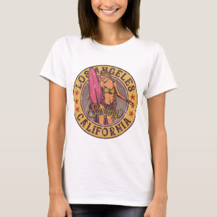 T-shirt Surf de Los Angeles Californie emblème de badge fi