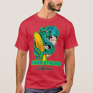T-shirt Surf de pieuvre de Californie Silver Strand