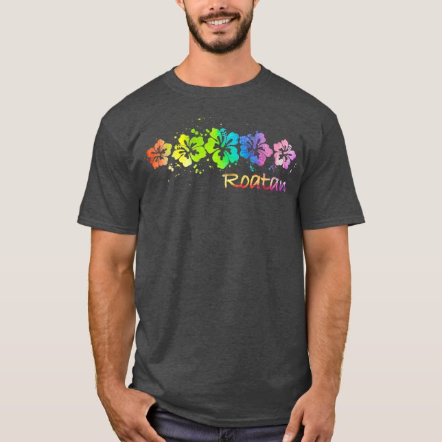 T-shirt Surf de plage Roatan Watercolor (Devant)