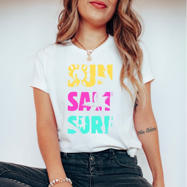 T-shirt Surf de sel solaire - Vibes d'été (Créateur téléchargé)