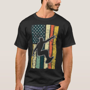 T-shirt Surf de surf de vague Ride Wakesurf USA Drapeau G