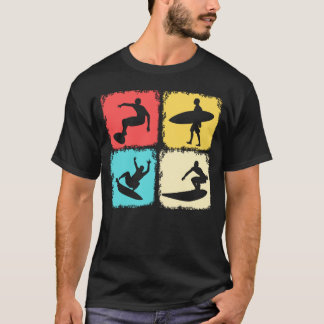 T-shirt Surf de surf Rétro Vague surfer