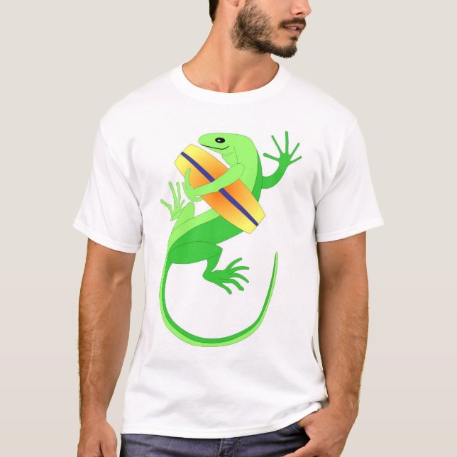 T-shirt Surf de Wakeboard de Gecko (Devant)