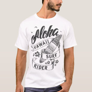 T-shirt Surf d'été Aloha Hawaii Surf Rider