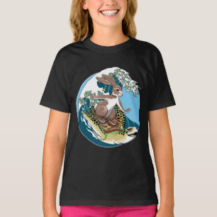 T-shirt Surf d'été - Illustration de tortue et lapin
