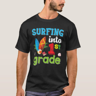 T-shirt Surf En 1Ème Année Retour À L'École Premier Surf K