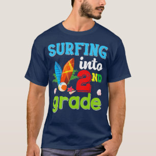 T-shirt Surf En 2e Année Retour À L'École Deuxième Surf
