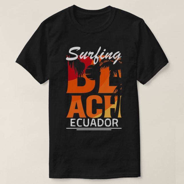 T-shirt Surf Équateur Équateur (Design devant)