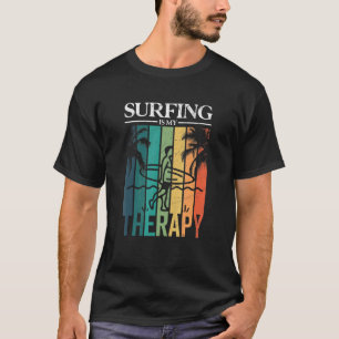 T-shirt Surf Est Mon Thérapie Surfer Silhouette