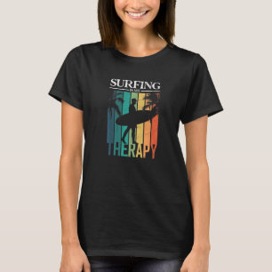 T-shirt Surf Est Mon Thérapie Surfer Surfboard