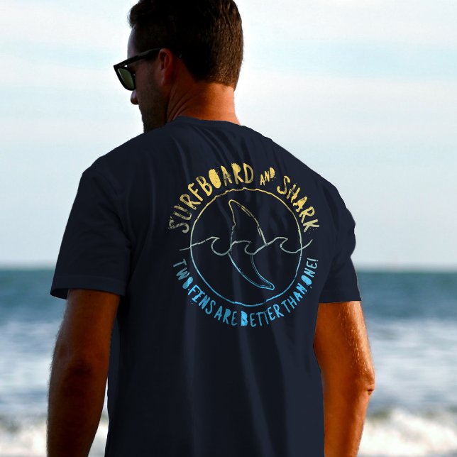T-shirt Surf Et Requin Drôle Surfer Surf Été (Créateur téléchargé)