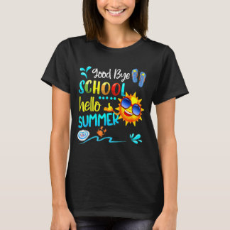 T-shirt Surf Good Bye School Bonjour Été Dernier Jour De S