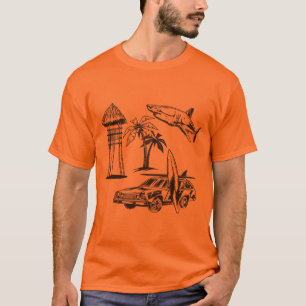 T-shirt Surf Images Conception de Surf Vintage