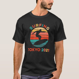 T-shirt Surf Jeux de Tokyo 2021 Tsurigasaki Plage Surfer