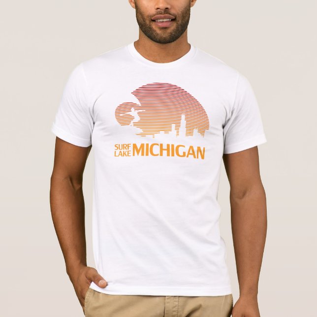T-shirt Surf le lac Michigan ! (Devant)
