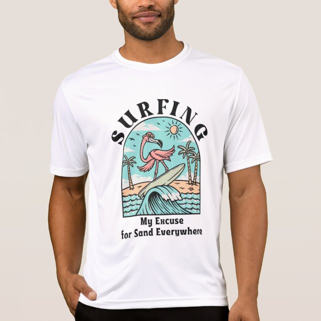 T-shirt Surf, Mon Pardon Pour Le Sable Partout (Devant)