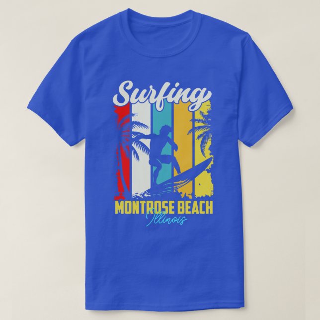 T-shirt Surf Montrose Beach Illinois (Design devant)